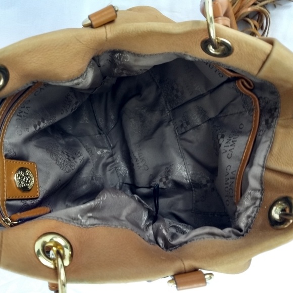 BIG SOFT VINCE CAMUTO LEATHER BOHO L TAN - Picture 5 of 8